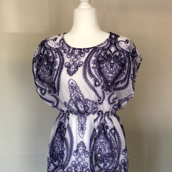 Mango MNG Swim Cover Up Sz Sm NWT Paisley Boho - Picture 2 of 8